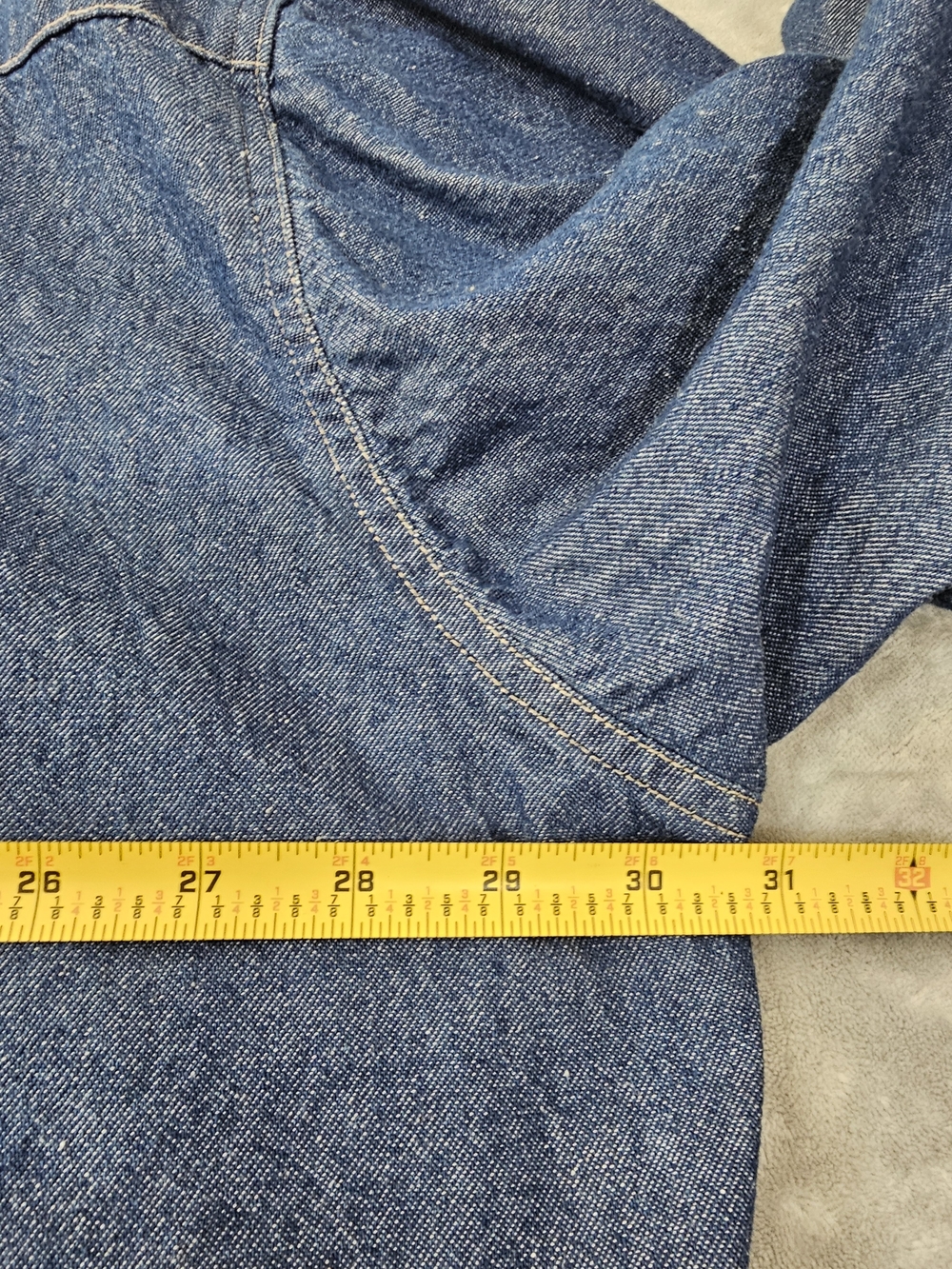 Big Mac Pearl Snap Denim Shirt Mens 4XL Cowboy Work Wear VTG USA Made 1993 - Picture 9 of 10